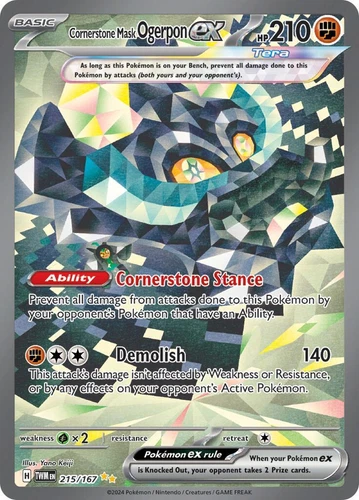 Cornerstone Mask Ogerpon Ex 215/167 Sv06: Twilight Masquerade