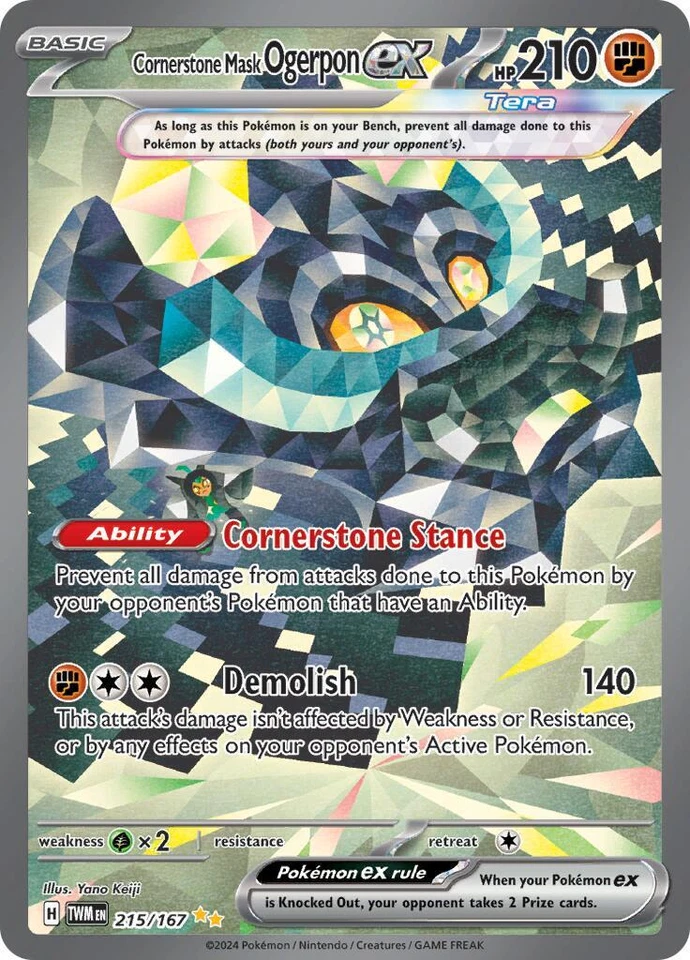 Cornerstone Mask Ogerpon Ex 215/167 Sv06: Twilight Masquerade