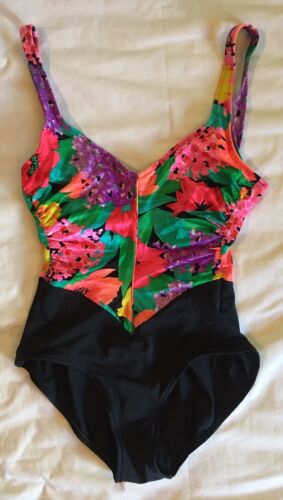 Vintage 1980s Catalina Tropical Floral One piece S
