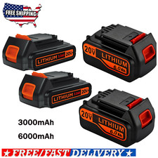 Pack 20 V Lithium-ion Battery for BLACK DECKER 20 Volt LBXR20 LBX20 LB20 6000mAh