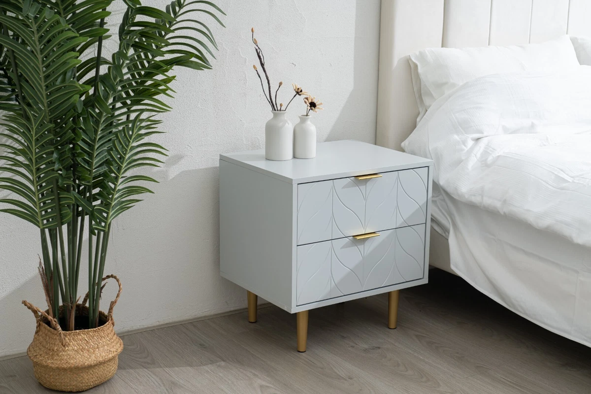 Light gray clearance bedside table