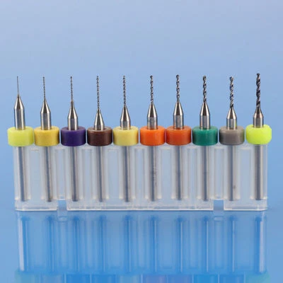 Carbide PCB CNC Tungsten Steel 10pcs Micro Drill Bits Milling
