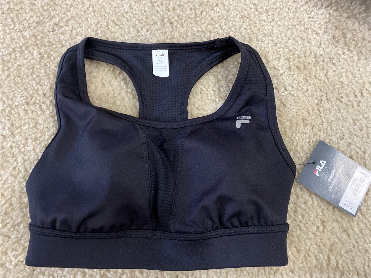 FILA PERFORMANCE Black Sports Bra Size Extra Small XS NWT