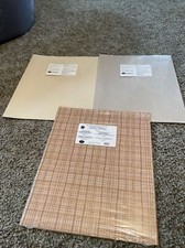 Creative Memories Champaign Latte Plaid 10 x 12 Photo Mounting Paper Lot of 3