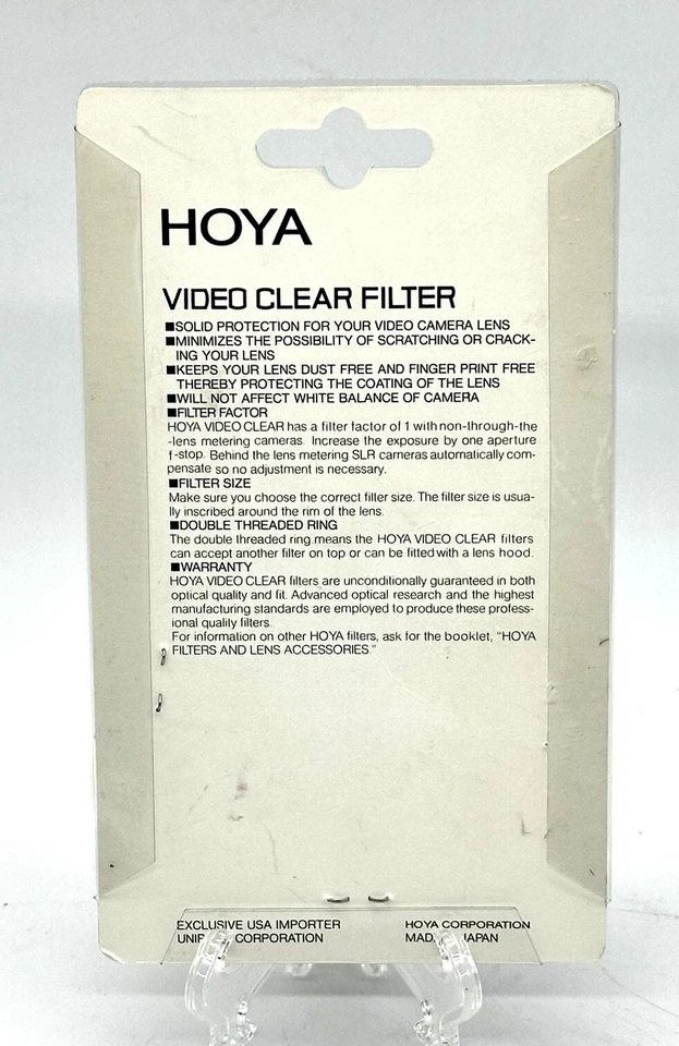 Vintage NEW Genuine HOYA 52mm Video Clear Filter w/Protective Case Japan NEW - Image 2 of 4