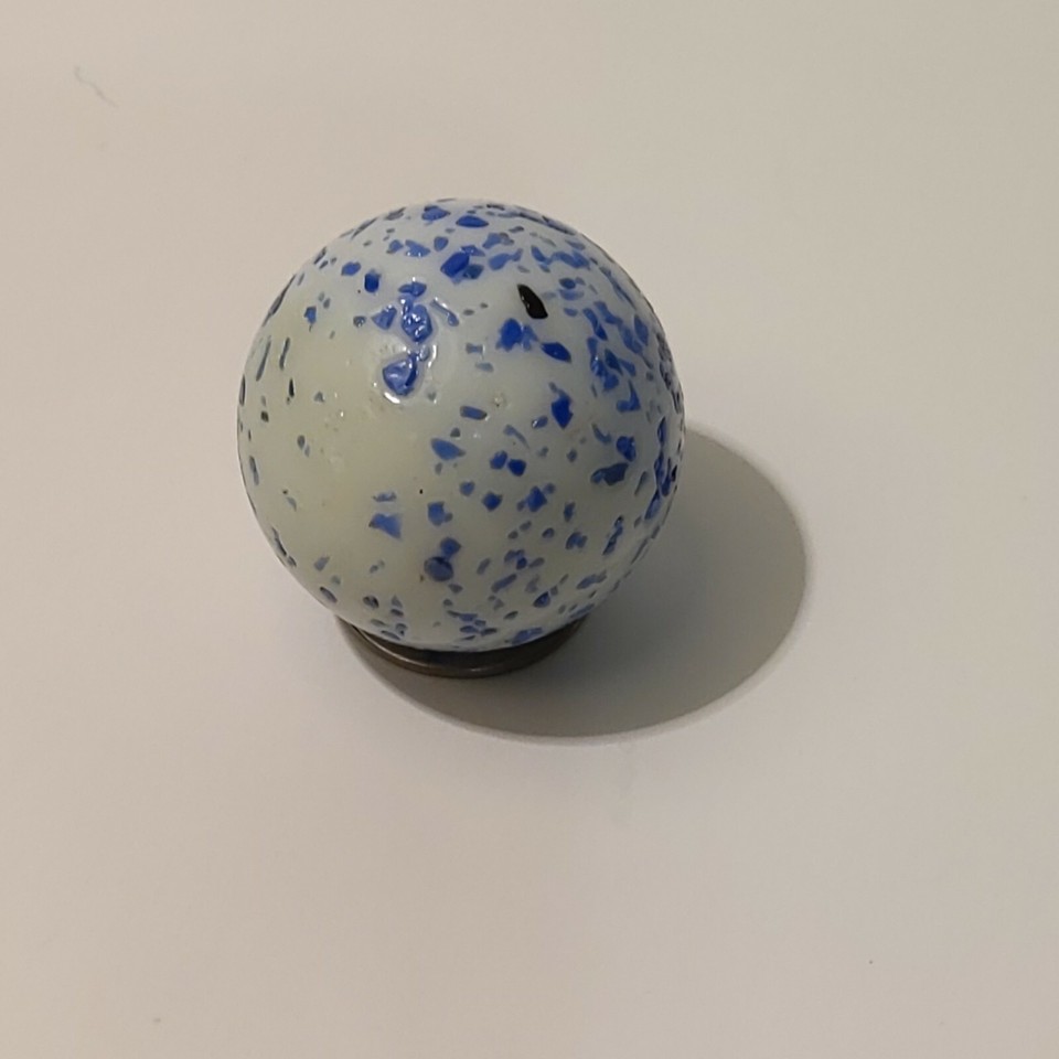 2X White / light blue, with Blue Speckle Vintage Large Sized Marble