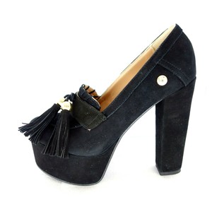 black suede ladies shoes
