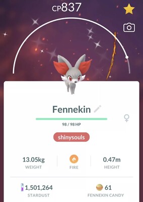Pokémon Go Shiny Fennekin Trade! Registered Or 30 Day Friends! *See Description*
