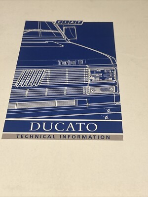 Fiat Ducato Technical Information Car Range Original Car Sales Brochure 1988