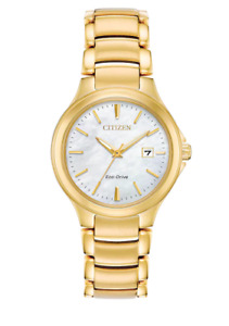 Citizen Eco-Drive Women's Chandler Gold-Tone Bracelet 30mm Watch EW2522-51D