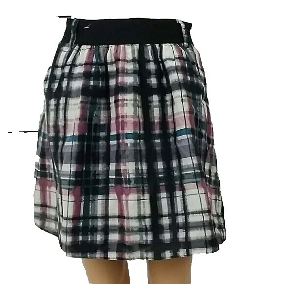 Apostrophe Check Regular Size Skirts for Women