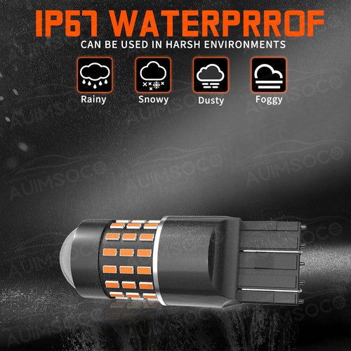 2x 7443 7444 7440 LED Amber Turn Signal Parking DRL Light Bulbs Error Free - Bild 5 von 14