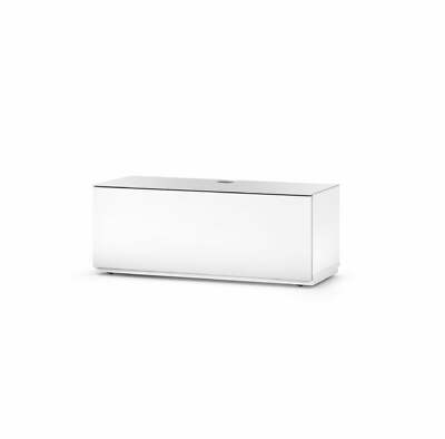 Sonorous Studio ST110 Modern TV Stand w/ Hidden Wheels for TVs up to 65'' - White