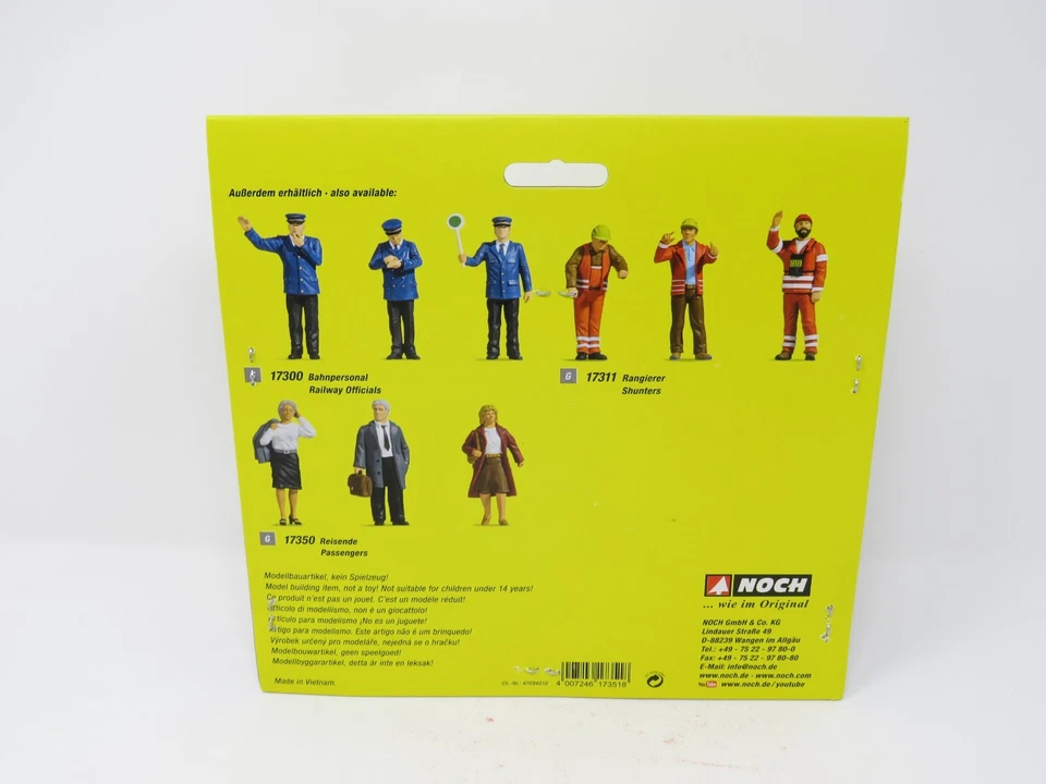 Noch G 17351 Sitting Passengers Park Bench Man Women Ladies People Figure Set - Image 2 of 2