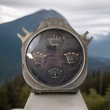 1934 1935 Chrysler Airflow Airstream Gauge Cluster Gas Heat Oil Amp Very Rare
