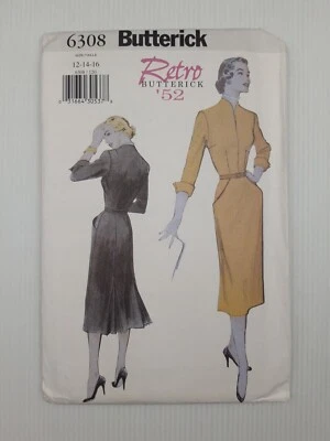 Butterick Sewing Pattern 6308 Women's Dress Belt 50s Size 12-16 Uncut FF - image 1 of 2