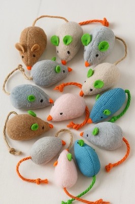 10 Pack Catnip Mice Cat Toys   Soft Plush Chew Toys for Cats & Kittens