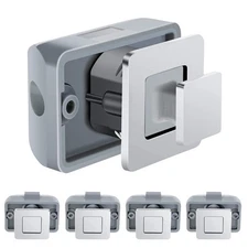 Keyless RV Push Cabinet Locks 5-Pack Metal Push Button for Camper Cupboard