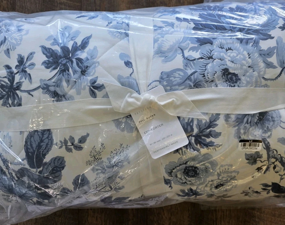 Edredón Pottery Barn Garden Floral Percal Reina Completo y 2 Fundas Nuevo Foto 2 de 3