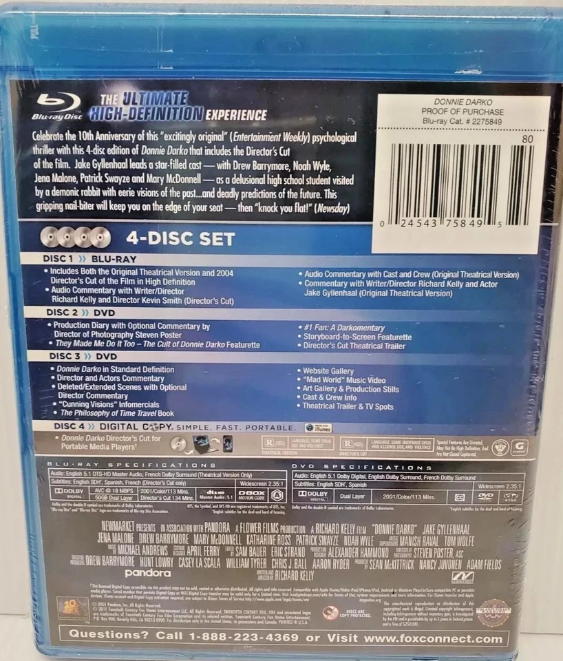 Donnie Darko Blu-ray 🐇 10th Anniversary Edition – Time, Fate & Teen Angst New - Image 3 of 3