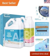 Epoxy Resin-1 Gallon, Crystal Clear Epoxy Resin Kit, No Yellowing No Bubble A...