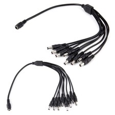 2-Pack DC 1 Female to 8 Male Output Power Splitter Cable Y Adapter for CCTV S...