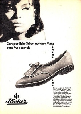 3w9649/ Reklame / Werbung aus 1965   Schuhe von RIEKER