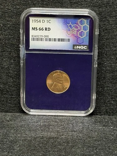 1954-D Lincoln Wheat Cent 1c Red NGC MS66RD Purple Core