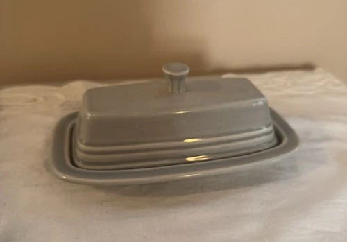 Fiesta Ware Pearl Grey Butter Dish Discontinued Color Fiestaware HLC
