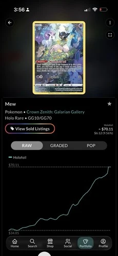 Mew GG10/GG70 Crown Zenith: Galarian Gallery Ultra Rare Near Mint Condition