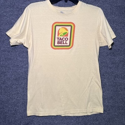 Taco Bell Classic Logo Retro Men's Yellow T-Shirt Size Med
