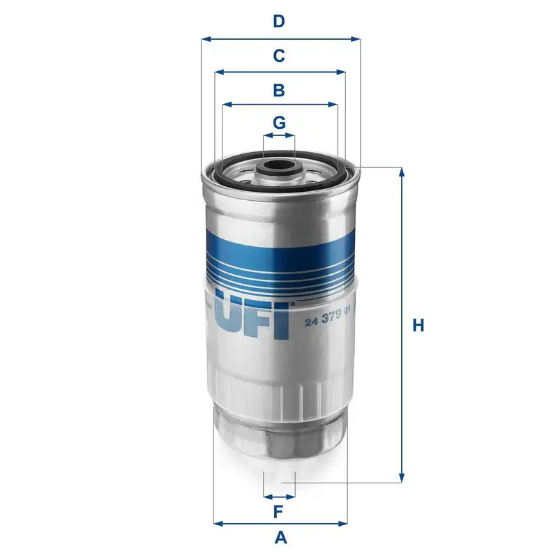 FUEL FILTER 24.379.01 FOR VW AUDI CABRIOLET A4/S4 90 80 VOLVO 850/Rural S80 1.9L - Image 2