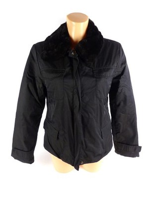 Weekend by Max Mara Jacke Gr. 38 M Parka abnehmbarer Kragen schwarz (WM)