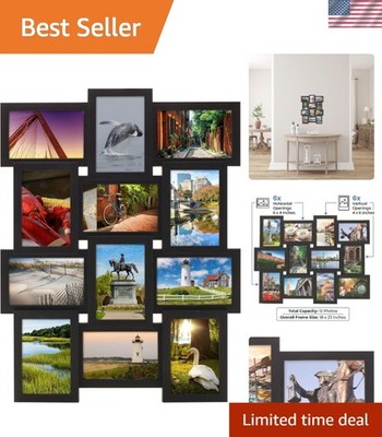 Versatile 12 Opening Photo Collage Frame 18x23 Inch - Wall Decor Masterpiece
