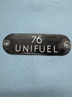 Vintage 76 Unifuel Gas Pump Tag Porcelain Enamel Sign