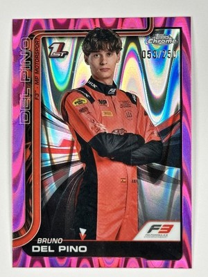 2025 Topps Chrome F1/F3 Bruno Del Pino Pink Ray Wave 053/250 Rare Rookie