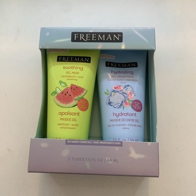 Freeman Soothing Gel Mask & Hydrating Gel Cream Mask 2 Tubes 1.5oz/44ml each