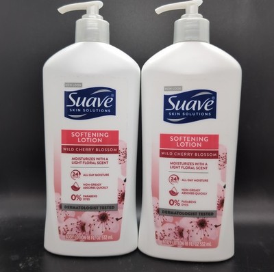 Suave Skin Solutions Wild Cherry Blossom Lotion 18 oz Moisturizing Floral 2 Qty