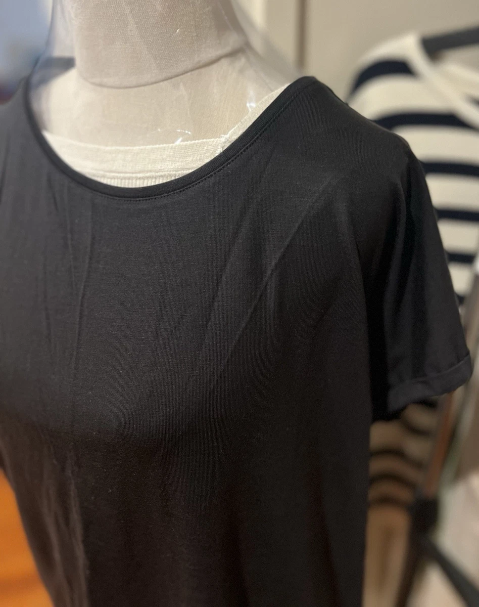 BNWT - AWARE by Vero Moda Black Round Neck Short Sleeve Pullover T-Shirt  size L