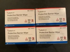 300 (4 boxes of 75) Cardinal Health ZA40075 Protective Barrier Wipes
