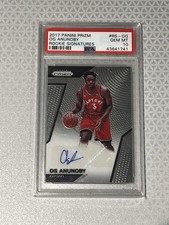 2017 PANINI PRIZM ROOKIE CARD SIGNATURES #RS-OG OG ANUNOBY PSA 10 AUTO GEM MINT. rookie card picture
