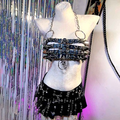 Grunge Gothic Tank Goth Punk Rock Emo Y2K Halter Camisole Oberteile E-Girls
