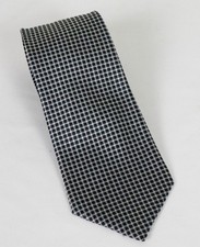 Mint Tom Ford Self Tipped Black Grey Geometric Lattice 100 Silk Tie 3.75 x 59