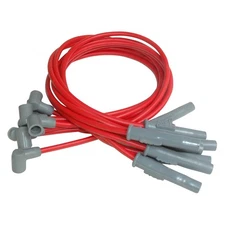MSD Plug Wire Set 31379; Super Conductor 8.5mm Red, Straight, Points for BBC