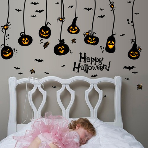 Halloween Window Clings For Glass Pumpkin Bat Door Stickers Wall Decals For Home - Picture 5 of 7