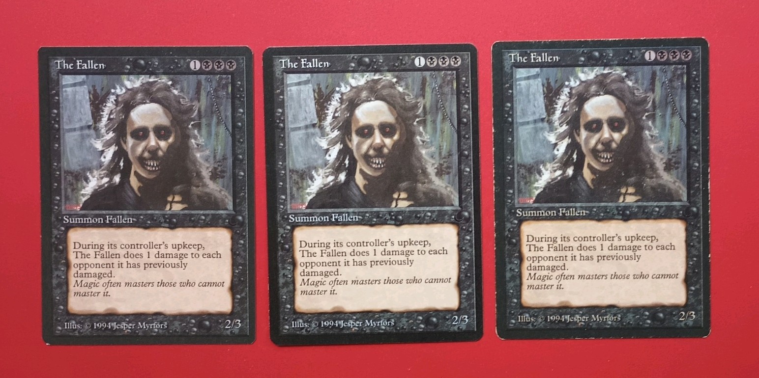 Magic the Gathering MTG The Dark  THE FALLEN  X 3( 2 LP/EX & 1 MP)  U 1994 Nice!