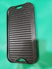 Lodge Pro-Grid Cast Iron Reversible Grill Griddle Combo PG12 USA 20" x 10.5"