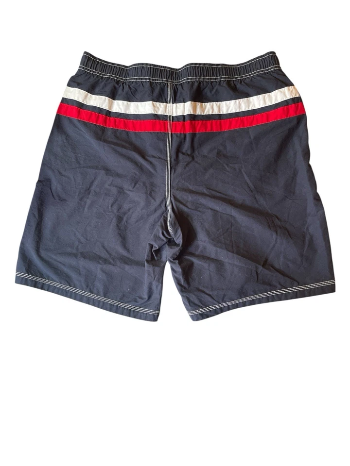 Tommy Hilfiger Hombre Bañador Board Shorts Rojo Azul Forrado Bandera Logo Talla L Foto 2 de 4