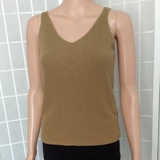 **Primark Gold Tone Sleeveless Knit Tank Top ...