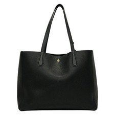 TORY BURCH Tote Bag Black Leather 3237